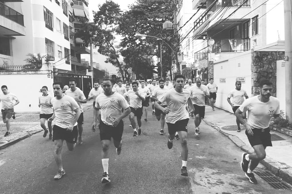 Alunos em Treino na rua